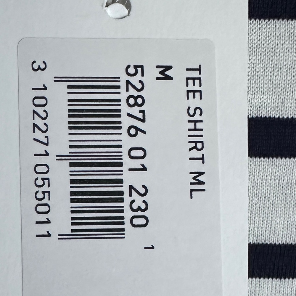 Petit Bateau Black and White Striped Shirt Medium - Picture 8 of 11